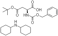 structure of CAS# 23632-70-4, N-Benzyloxycarbonyl-L-aspartate 4-tert-butyl ester dicyclohexylamine salt;Z-Asp-OtBu DCHA