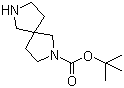 structure of CAS# 236406-49-8, 2,7-Diazaspiro[4.4]nonane-2-carboxylic acid tert-butyl ester