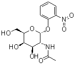 结构式 CAS# 23646-67-5, 2-硝基苯基 2-(乙酰氨基)-2-脱氧-alpha-D-吡喃半乳糖苷