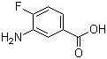 3-氨基-4-氟苯甲酸分子结构 (CAS 2365-85-7)