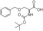 结构式 CAS# 23680-31-1, N-BOC-O-苄基-L-丝氨酸; N-叔丁氧羰基-O-苄基-L-丝氨酸