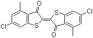 structure of CAS# 2379-74-0, Pigment Red 181;Vat Red 1; Vat Pink R; 6-Chloro-2-(6-chloro-4-methyl-3-oxobenzo[b]thien-2(3H)-ylidene)-4-methylbenzo[b]thiophene-3(2H)-one