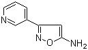 structure of CAS# 23821-38-7, 3-(3-Pyridinyl)-5-isoxazolamine;3-Pyridin-3-ylisoxazol-5-ylamine