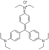 structure of CAS# 2390-59-2, Ethyl violet;Basic Violet 4; C.I. 42600; Ethyl Violet AX; Ethyl Violet GGA; Ethyl crystal violet; Lowacryl Violet 4; Shikiso Acid Brilliant Blue 6B; Tris(p-(diethylamino)phenyl)methylium chloride