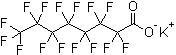 structure of CAS# 2395-00-8, Potassium perfluorooctanoate;Perfluorooctanoic acid potassium salt; Potassium perfluorocaprylate