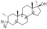 (2alpha,5alpha,17beta)-2,17-二甲基螺[雄甾烷-3,3'-[3H]双吖丙啶]-17-醇分子结构 (CAS 2398-55-2)