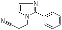 结构式 CAS# 23996-12-5, 1-氰乙基-2-苯基咪唑