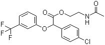 结构式 CAS# 24136-23-0, 4-氯-alpha-[3-(三氟甲基)苯氧基]苯乙酸 2-(乙酰基氨基)乙酯