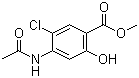 结构式 CAS# 24190-77-0, 4-乙酰氨基-5-氯-2-羟基苯甲酸甲酯