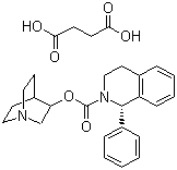 structure of CAS# 242478-38-2, Solifenacin succinate;Vesicare; 1-Azabicyclo[2.2.2]octan-8-yl (1S)-1-phenyl-3,4-dihydro-1H-isoquinoline-2-carboxylate butanedioic acid