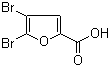 structure of CAS# 2434-03-9, 2,3-Dibromofuran-5-carboxylic acid;4,5-Dibromo-2-furoic acid