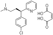structure of CAS# 2438-32-6, Dexchloropheniramine maleate