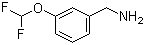 structure of CAS# 244022-71-7, 3-(Difluoromethoxy)benzylamine;[3-(Difluoromethoxy)phenyl]methanamine; [[3-[(Difluoromethyl)oxy]phenyl]methyl]amine