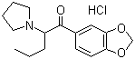 structure of CAS# 24622-62-6, 1-(3',4'-Methylenedioxyphenyl)-2-pyrrolidino-1-pentanone hydrochloride;1-(1,3-Benzodioxol-5-yl)-2-(1-pyrrolidinyl)-1-pentanone hydrochloride