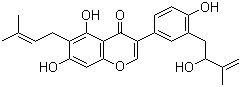 结构式 CAS# 246870-75-7, 鱼藤属异黄酮 B