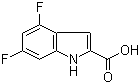 structure of CAS# 247564-66-5, 4,6-Difluoroindole-2-carboxylic acid