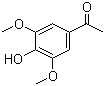 结构式 CAS# 2478-38-8, 乙酰丁香酮; 4'-羟基-3',5'-二甲氧基苯乙酮