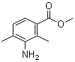 structure of CAS# 24812-89-3, 3-Amino-2,4-dimethylbenzoic acid methyl ester;Methyl 3-amino-2,4-dimethylbenzoate