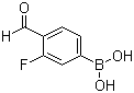 structure of CAS# 248270-25-9, 3-Fluoro-4-formylphenylboronic acid;(3-Fluoro-4-formylphenyl)boronic acid; 3-Fluoro-4-formylbenzeneboronic acid; 4-Borono-3-fluorobenzaldehyde
