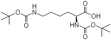 structure of CAS# 2483-46-7, (S)-2,6-Bis-tert-butoxycarbonylaminohexanoic acid;Boc-Lys(Boc)-OH