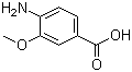 结构式 CAS# 2486-69-3, 4-氨基-3-甲氧基苯甲酸