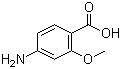 结构式 CAS# 2486-80-8, 4-氨基-2-甲氧基苯甲酸