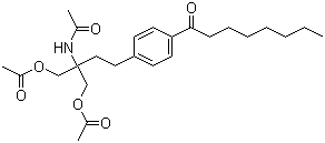 N-[1,1-Bis[(acetyloxy)methyl]-3-[4-(1-oxooctyl)phenyl]propyl]acetamide molecular structure (CAS 249289-07-4)