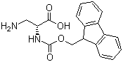 structure of CAS# 251317-00-7, 3-Amino-N-[(9H-fluoren-9-ylmethoxy)carbonyl]-D-alanine