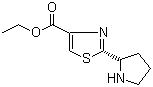 结构式 CAS# 251349-56-1, (S)-2-吡咯烷-2-基噻唑-4-甲酸乙酯
