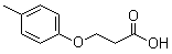 structure of CAS# 25173-37-9, 3-(4-Methylphenoxy)propanoic acid;3-(p-Tolyloxy)propionic acid ; 3-(4-Methoxyphenoxy)propionyl chloride; 3-(4-Methylphenoxy)propionic acid; 3-(4-Tolyloxy)propionic acid; NSC 134095; beta-(4-Methylphenoxy)propionic acid