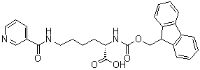 structure of CAS# 252049-11-9, N2-[(9H-Fluoren-9-ylmethoxy)carbonyl]-N6-(3-pyridinylcarbonyl)-L-lysine