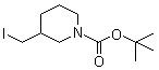 structure of CAS# 253177-03-6, 3-Iodomethylpiperidine-1-carboxylic acid tert-butyl ester;3-(Iodomethyl)-1-piperidinecarboxylic acid tert-butyl ester
