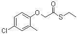 structure of CAS# 25319-90-8, Fenothiol;OK 7501; Herbit; MCPA-thioethyl; Phenothiol; S-Ethyl (4-chloro-2-methylphenoxy)thioacetate; S-Ethyl-2-methyl-4-chlorophenoxythioacetate; Tripion CB