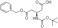 structure of CAS# 254101-10-5, Boc-L-beta-glutamic acid 5-benzyl ester;Boc-L-beta-homoaspartic acid 5-benzyl ester; Boc-beta-Glu(OBzl)-OH