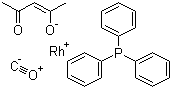 structure of CAS# 25470-96-6, Rhodium (triphenylphosphine)carbonylacetylacetonate;Carbonyl(pentane-2,4-dionato-O,O')(triphenylphosphine)rhodium