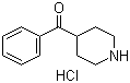 structure of CAS# 25519-80-6, 4-Benzoylpiperidine hydrochloride;Phenyl(piperidin-4-yl)methanone hydrochloride