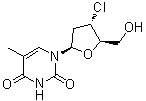 structure of CAS# 25526-94-7, 3'-Chloro-3'-deoxythymidine