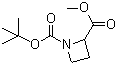 结构式 CAS# 255882-72-5, N-Boc-氮杂环丁烷-2-甲酸甲酯