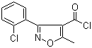 3-(2-氯苯基)-5-甲基-4-异恶唑甲酰氯分子结构 (CAS 25629-50-9)