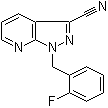 结构式 CAS# 256376-65-5, 1-(2-氟苄基)-1H-吡唑并[3,4-b]吡啶-3-甲腈