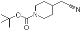structure of CAS# 256411-39-9, (1-Boc-piperidin-4-yl)acetonitrile