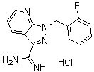 structure of CAS# 256499-19-1, 1-(2-Fluorobenzyl)-1H-pyrazolo[3,4-b]pyridine-3-carboximidamide hydrochloride;1-[(2-Fluorophenyl)methyl]-1H-pyrazolo[3,4-b]pyridine-3-carboximidamide monohydrochloride