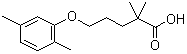 structure of CAS# 25812-30-0, Gemfibrozil;2,2-Dimethyl-5-(2,5-xylyloxy)valeric acid