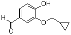 结构式 CAS# 25934-52-5, 3-环丙基甲氧基-4-羟基苯甲醛