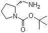 structure of CAS# 259537-92-3, (R)-2-(Aminomethyl)-1-N-Boc-pyrrolidine;(R)-2-Aminomethyl-pyrrolidine-1-carboxylic acid tert-butyl ester