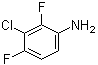 structure of CAS# 2613-34-5, 2,4-Difluoro-3-chloroaniline;3-Chloro-2,4-difluoroaniline; NSC 10276