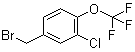 structure of CAS# 261763-18-2, 3-Chloro-4-trifluoromethoxybenzyl bromide;4-Bromomethyl-2-chloro-1-trifluoromethoxybenzene