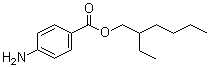 structure of CAS# 26218-04-2, 2-Ethylhexyl p-aminobenzoate;p-Aminobenzoic acid 2-ethylhexyl ester
