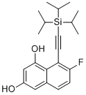 结构式 CAS# 2621932-34-9, 7-氟-8-[(三异丙基硅烷基)乙炔基]萘-1,3-二醇