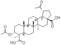 (3alpha,4alpha)-3-(Acetyloxy)-20-oxo-30-norlupane-23,28-dioic acid molecular structure (CAS 262272-76-4)